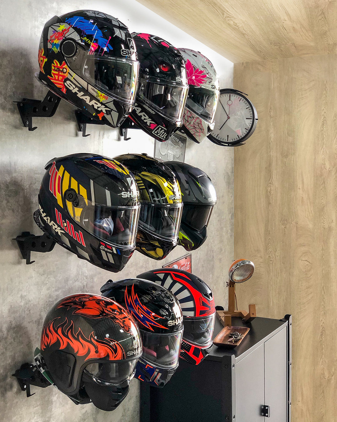 motorradhelm aufbewahrung Basic Helmet Rack
